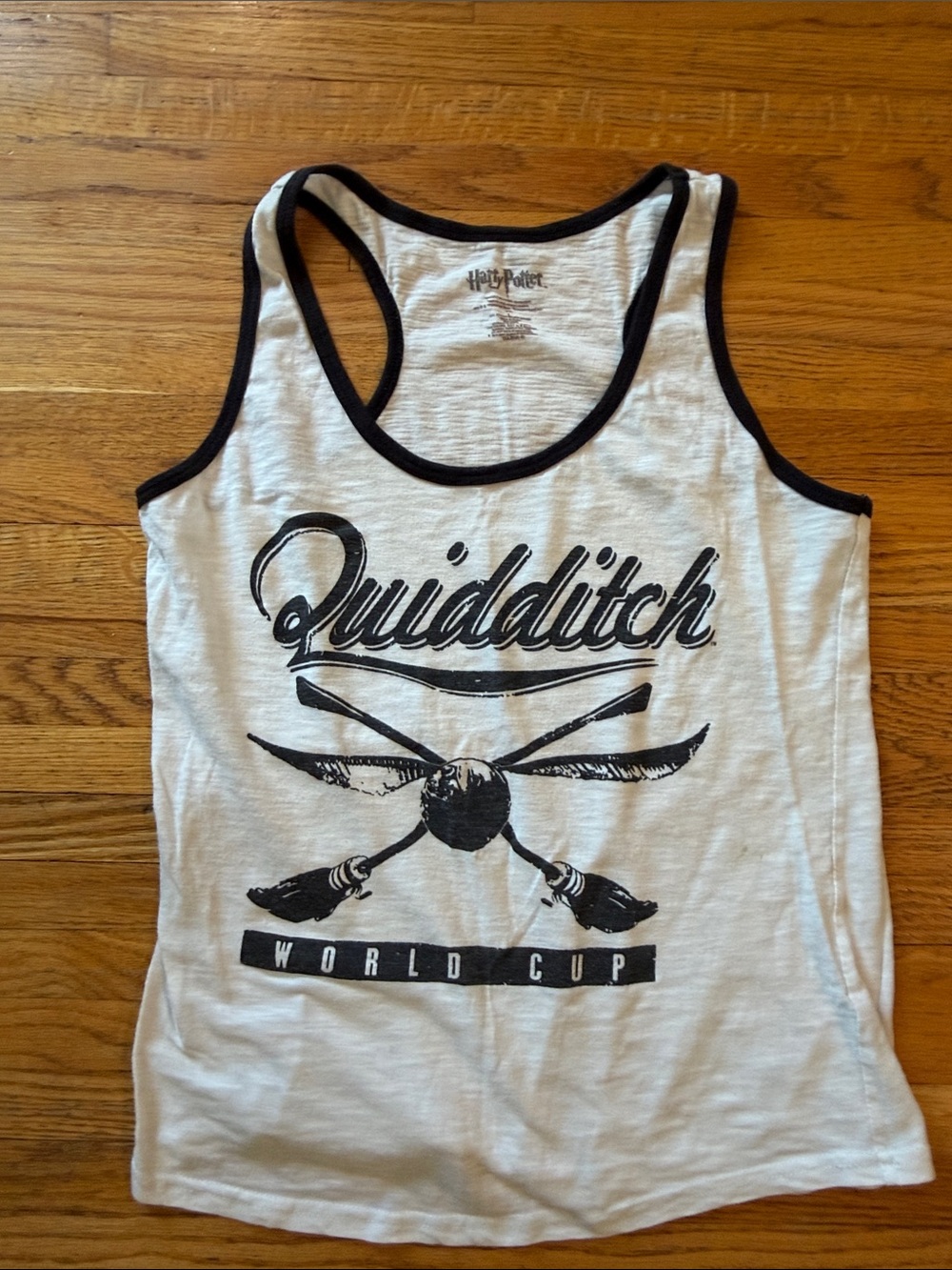 Warner Bros. White Tank Top with Black Trim
